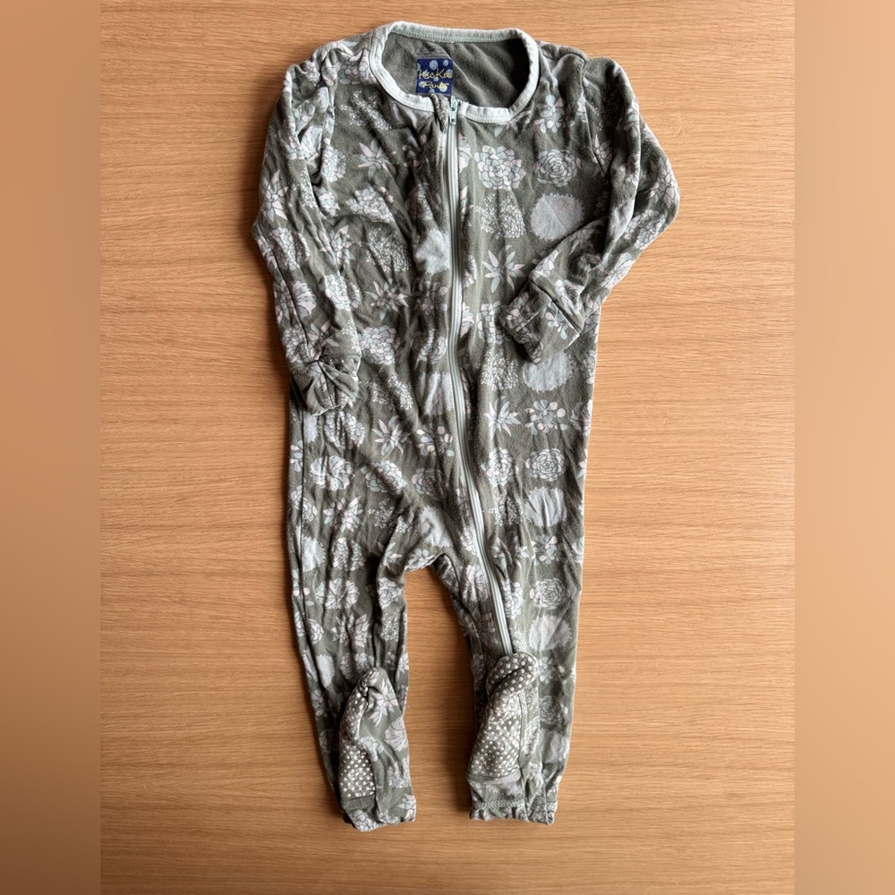 Kickee Pants Floral Green One Piece